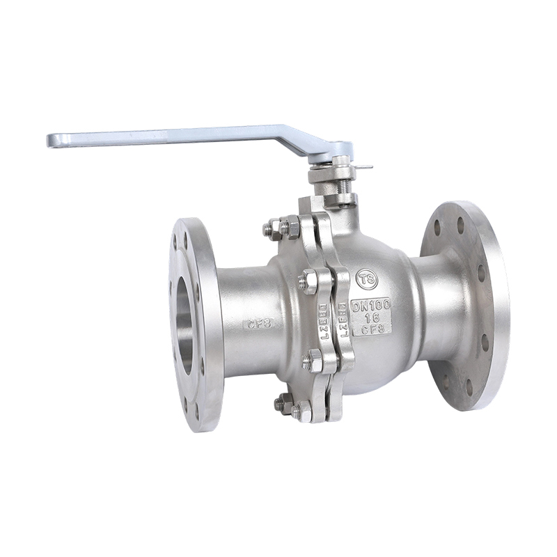 DN100 PN16 CF8 Two Pieces Floating Ball Valve