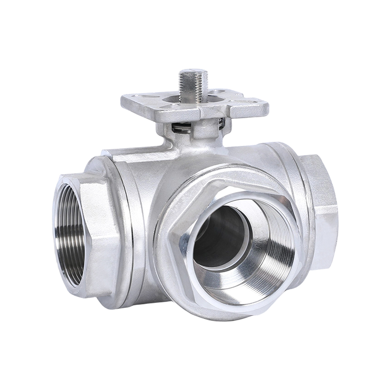 Three Way Threaded Ball Valve